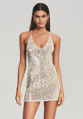 Elliana Sequin Crochet Dress