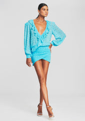 Lennon Embellished Silk Chiffon Dress