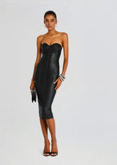 Charlize Coated Knit Dress