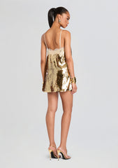 Olive Sequin Lace Dress