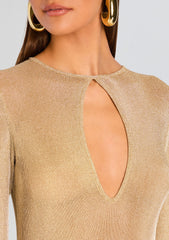 Emeri Metallic Knit Mini Dress