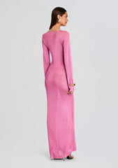 Carmel Metallic Knit Maxi Dress