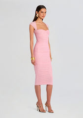 Kylie Mesh Midi Dress