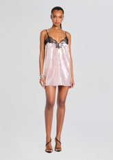 Olive Sequin Lace Dress