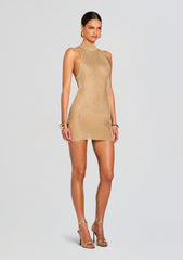 Gio Metallic Knit Mini Dress