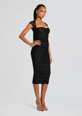 Kylie Mesh Midi Dress