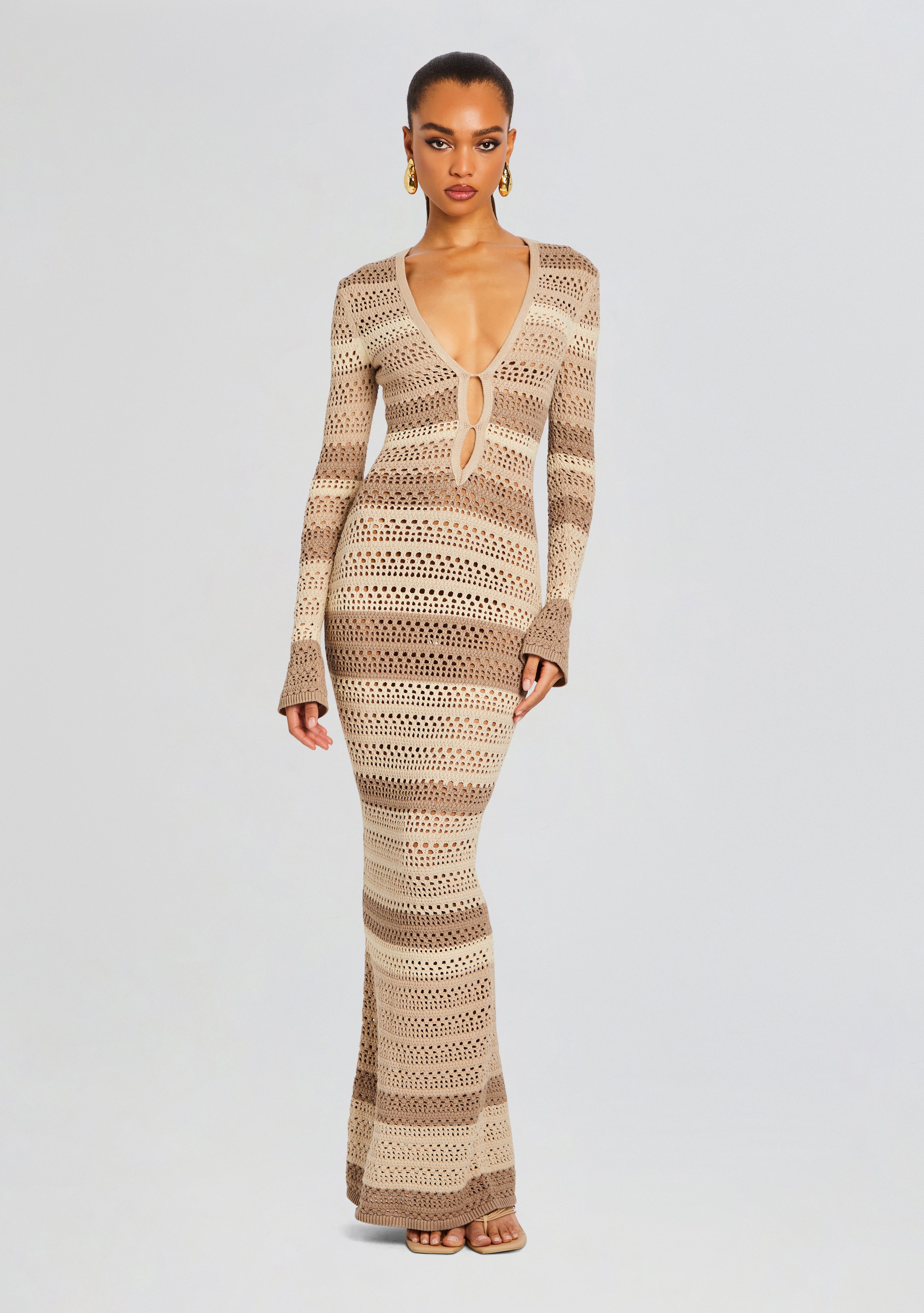 Lilith Knit Crochet Maxi Dress