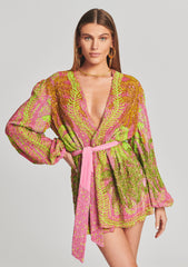 Gabrielle Sequin Palm Robe