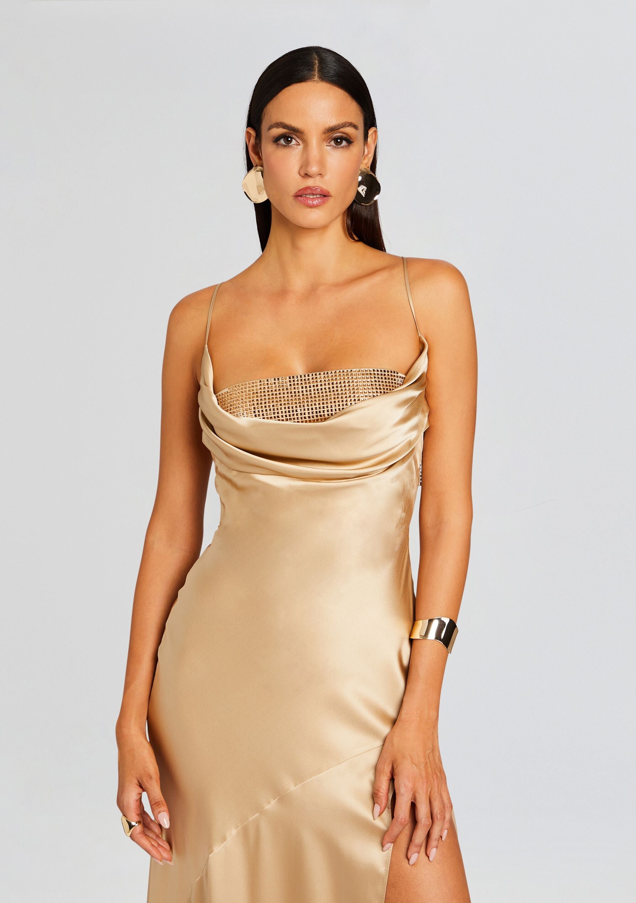 Emery Embellished Silk Dress