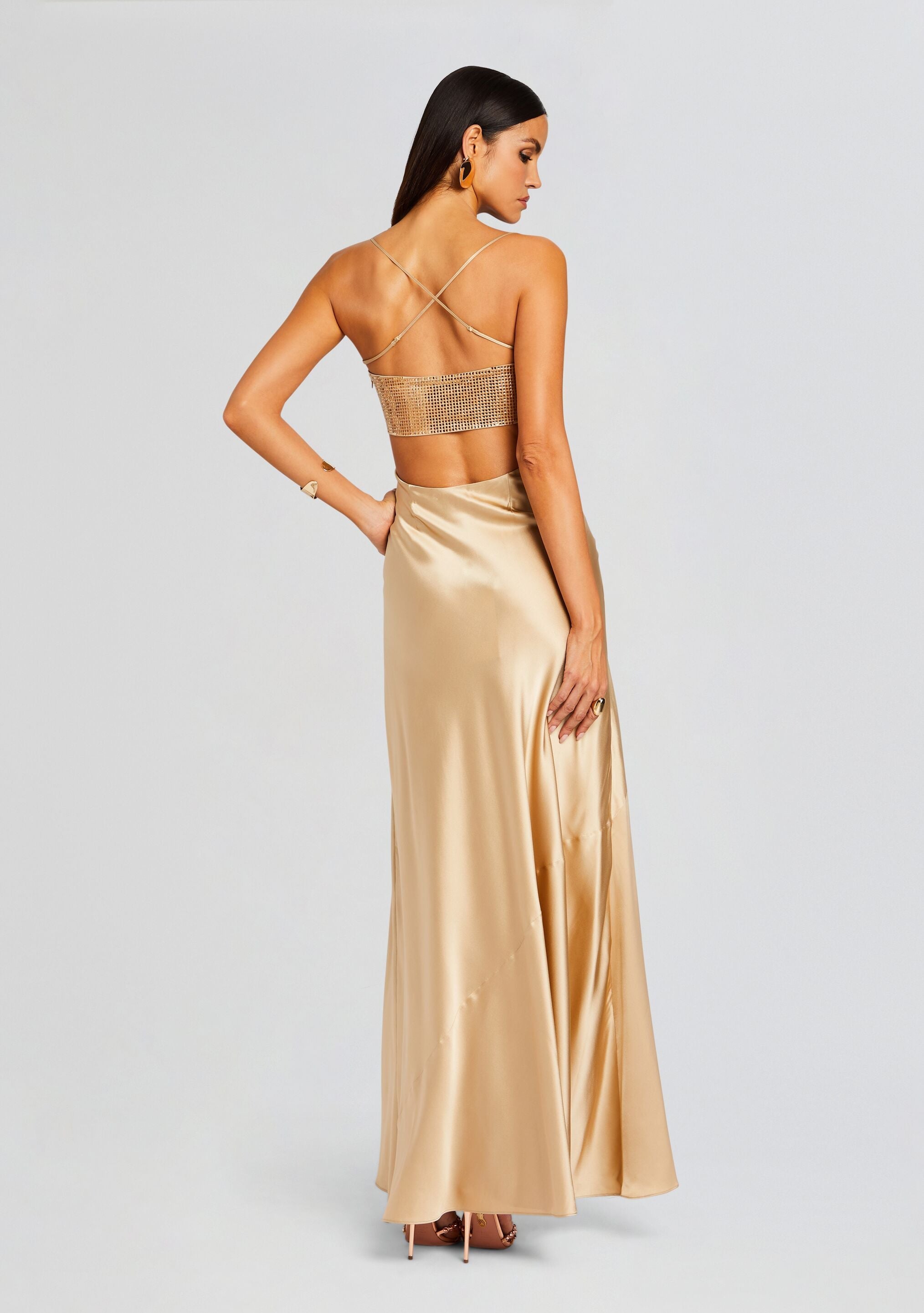 Emery Embellished Silk Dress