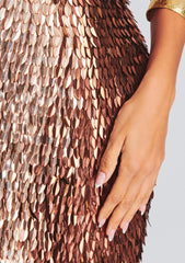 Miko Feather Sequin Dress
