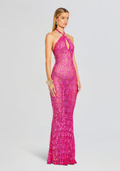 Massie Sequin Crochet Dress