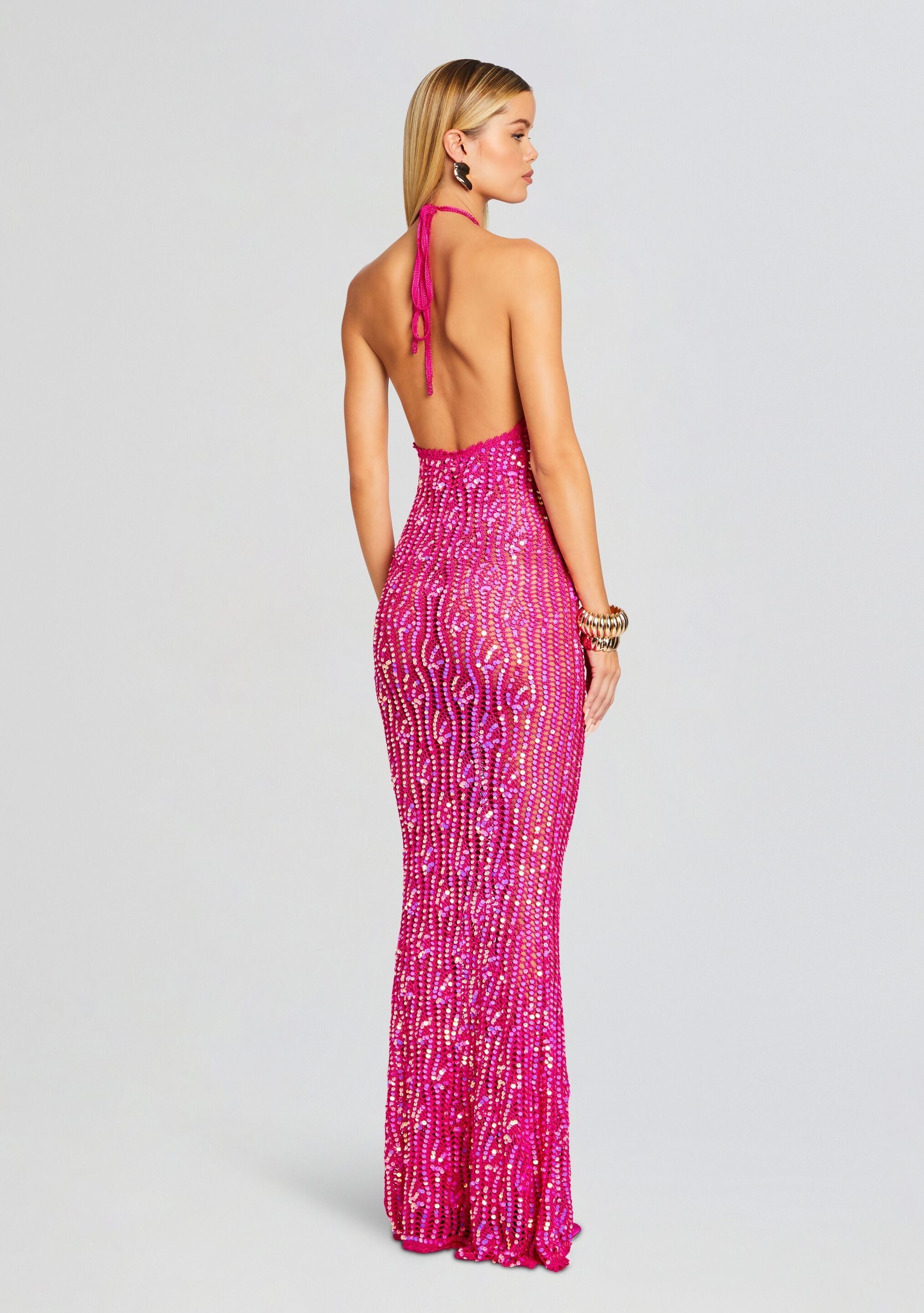 Massie Sequin Crochet Dress