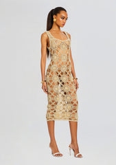 Saffron Knit Crochet Dress