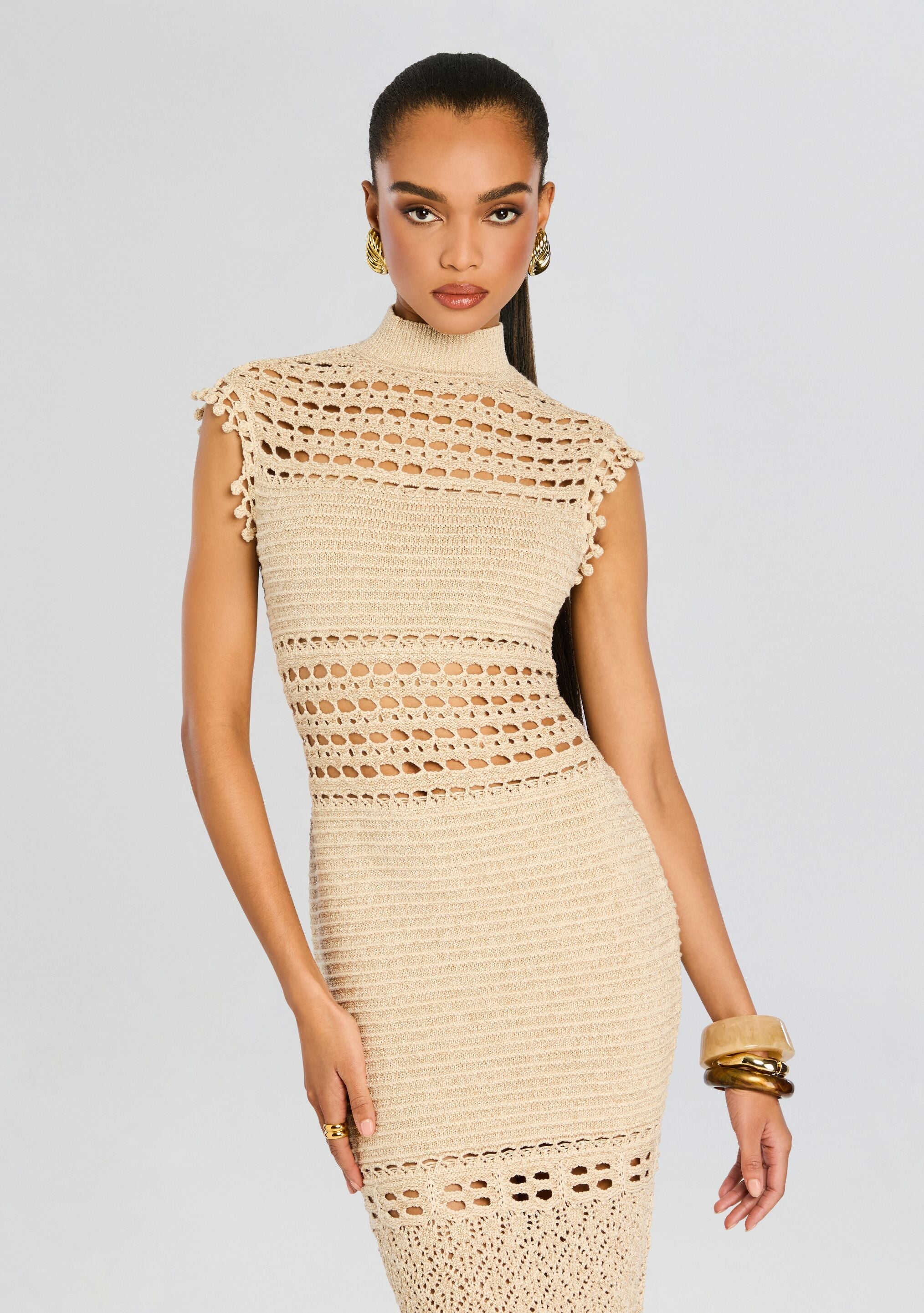 Mia Knit Crochet Dress