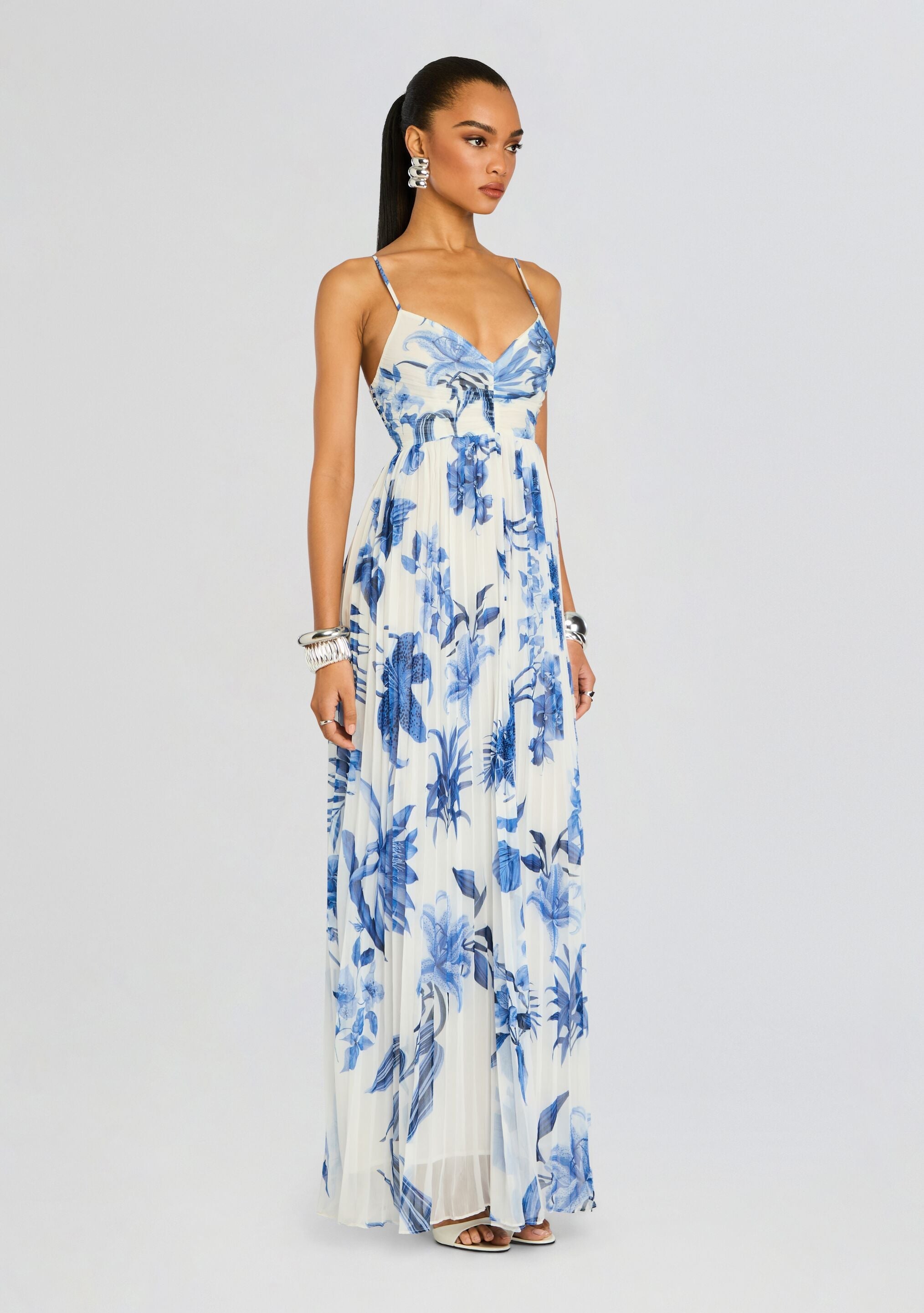 Gabi Pleated Maxi Dress
