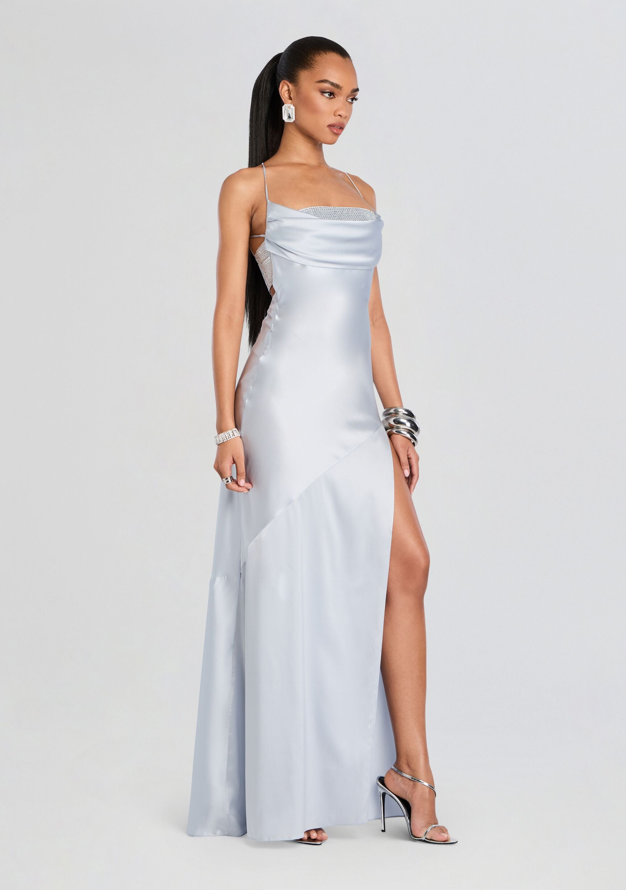 Emery Embellished Silk Dress