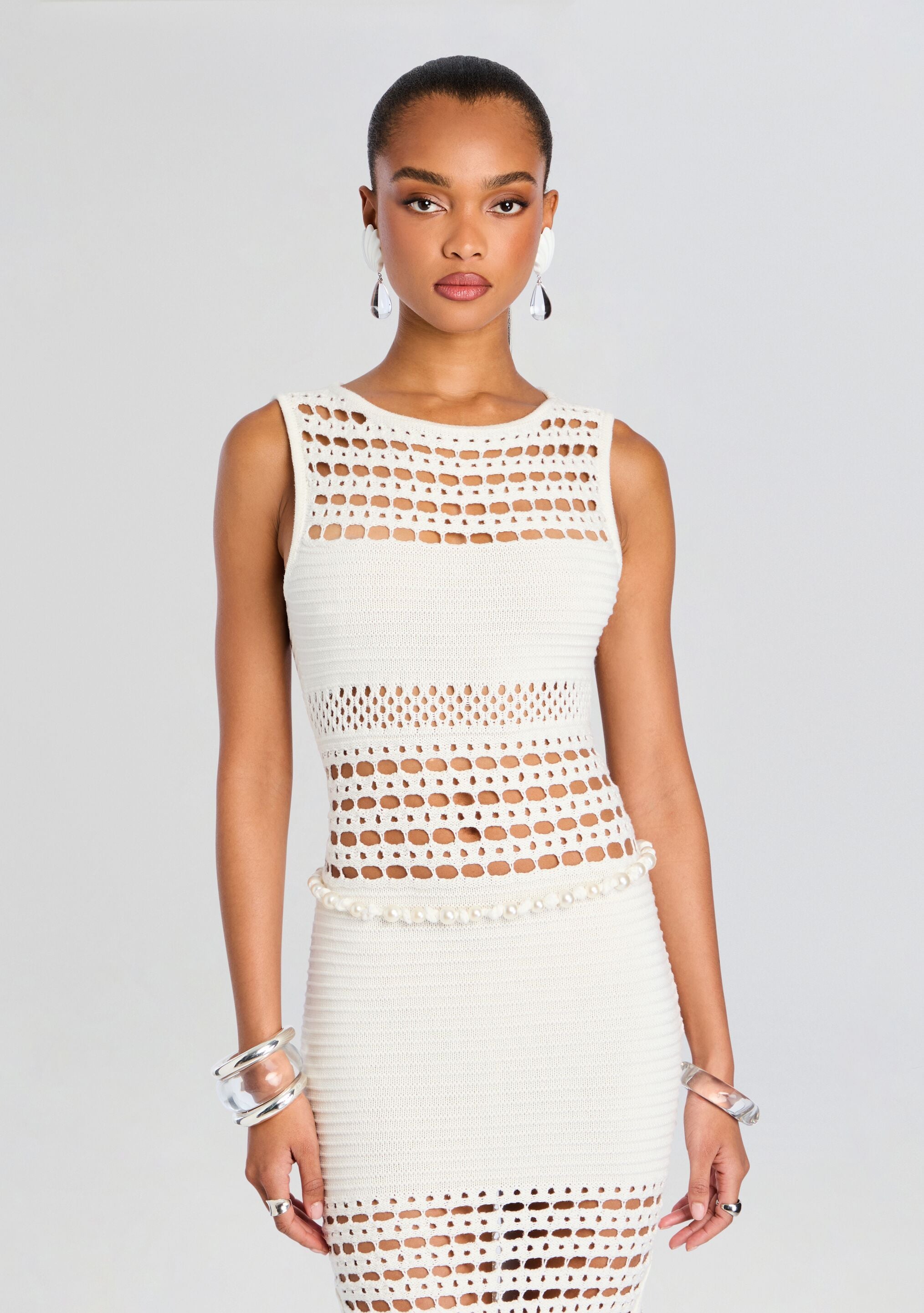 Kylan Knit Crochet Dress