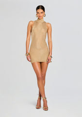 Gio Metallic Knit Mini Dress