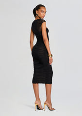 Kylie Mesh Midi Dress