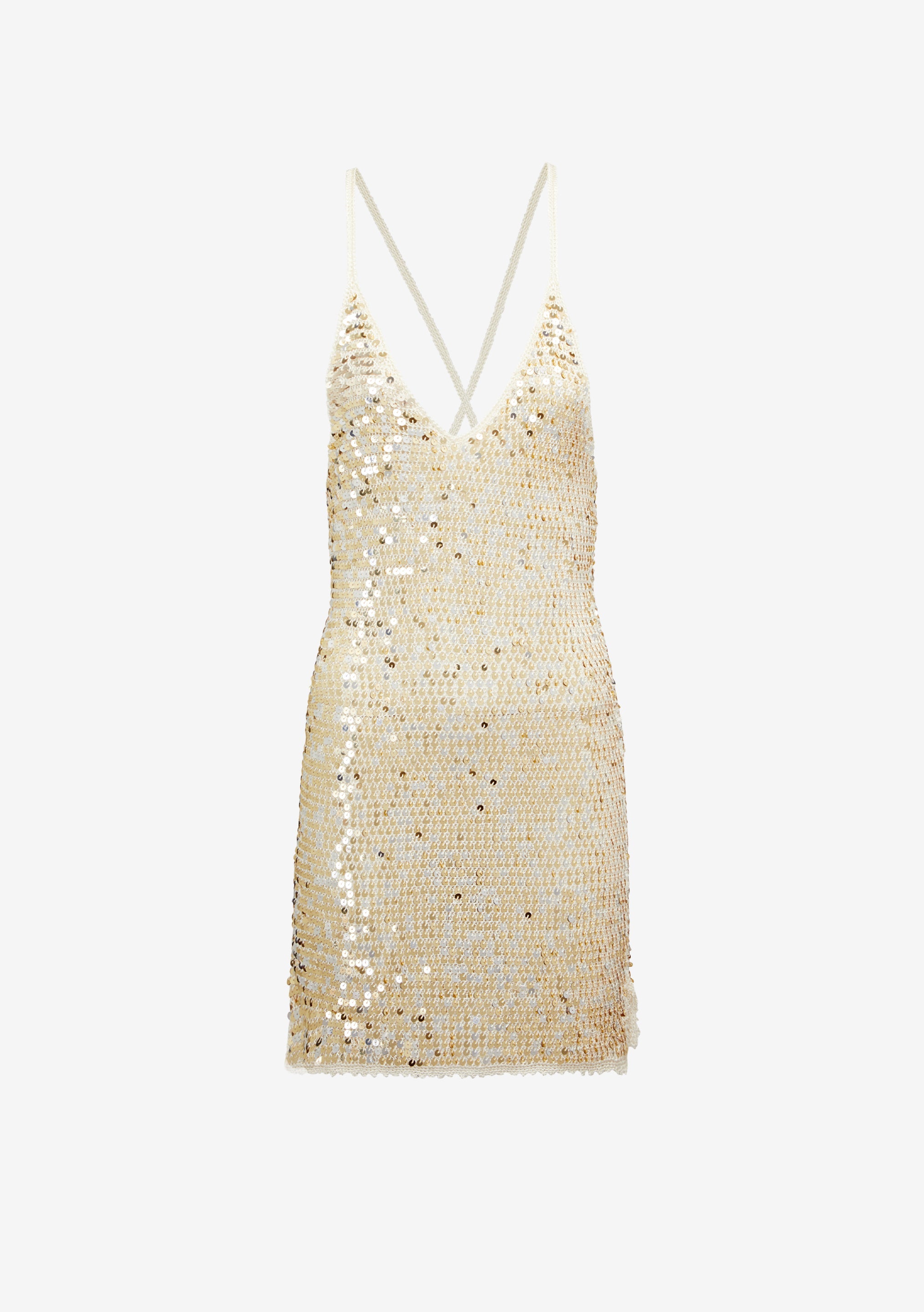 Elliana Sequin Crochet Dress